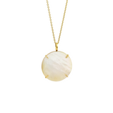 BIG ROUND MOTHER OF PEARL PENDANT