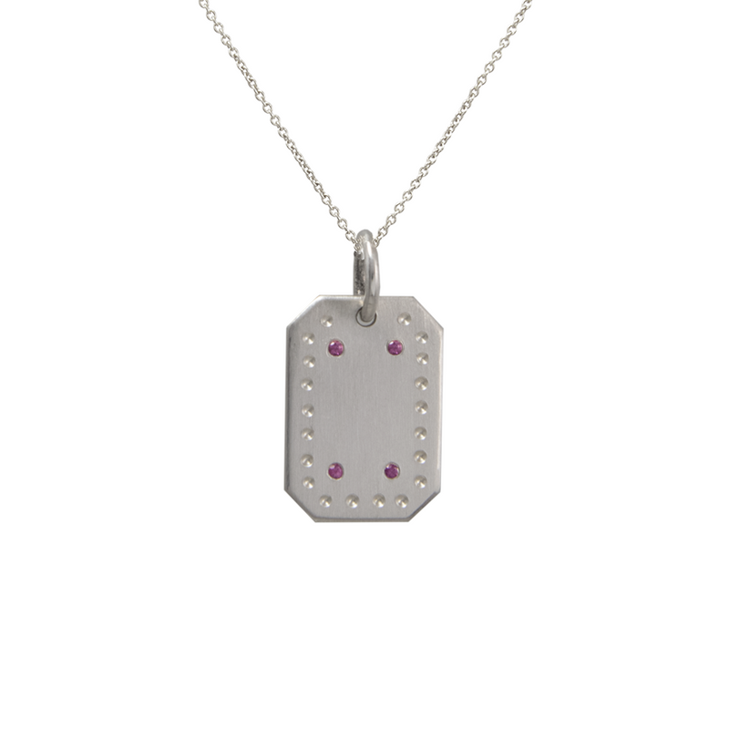 PINK SAPPHIRE PENDANT STERLING SILVER