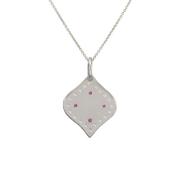 PINK SAPPHIRE PENDANT STERLING SILVER