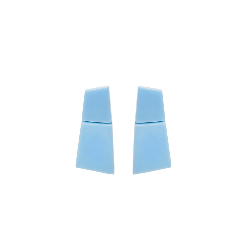 LECCE EARCLIPS IN POLYESTER BLUE