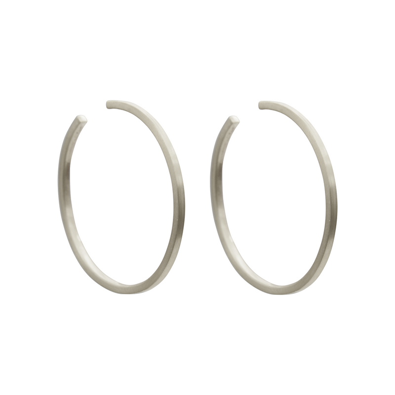 Pinar Hoop earrings in 18K White Gold by JULI KA fine arts jewelry
