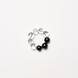 RIMINI BRACELET IN BLACK AND SEE-THROUGH POLYESTER