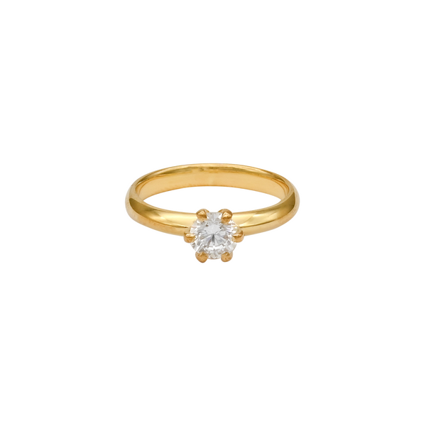 Banu Tulip Six Prong Diamond Engagement Ring