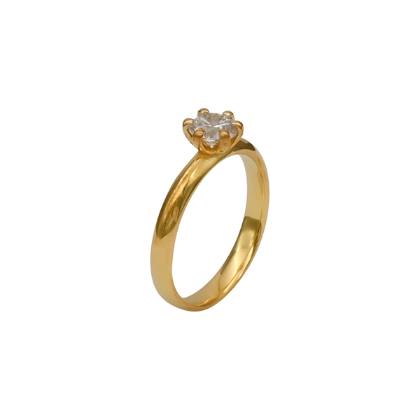 Banu Tulip Six Prong Diamond Engagement Ring